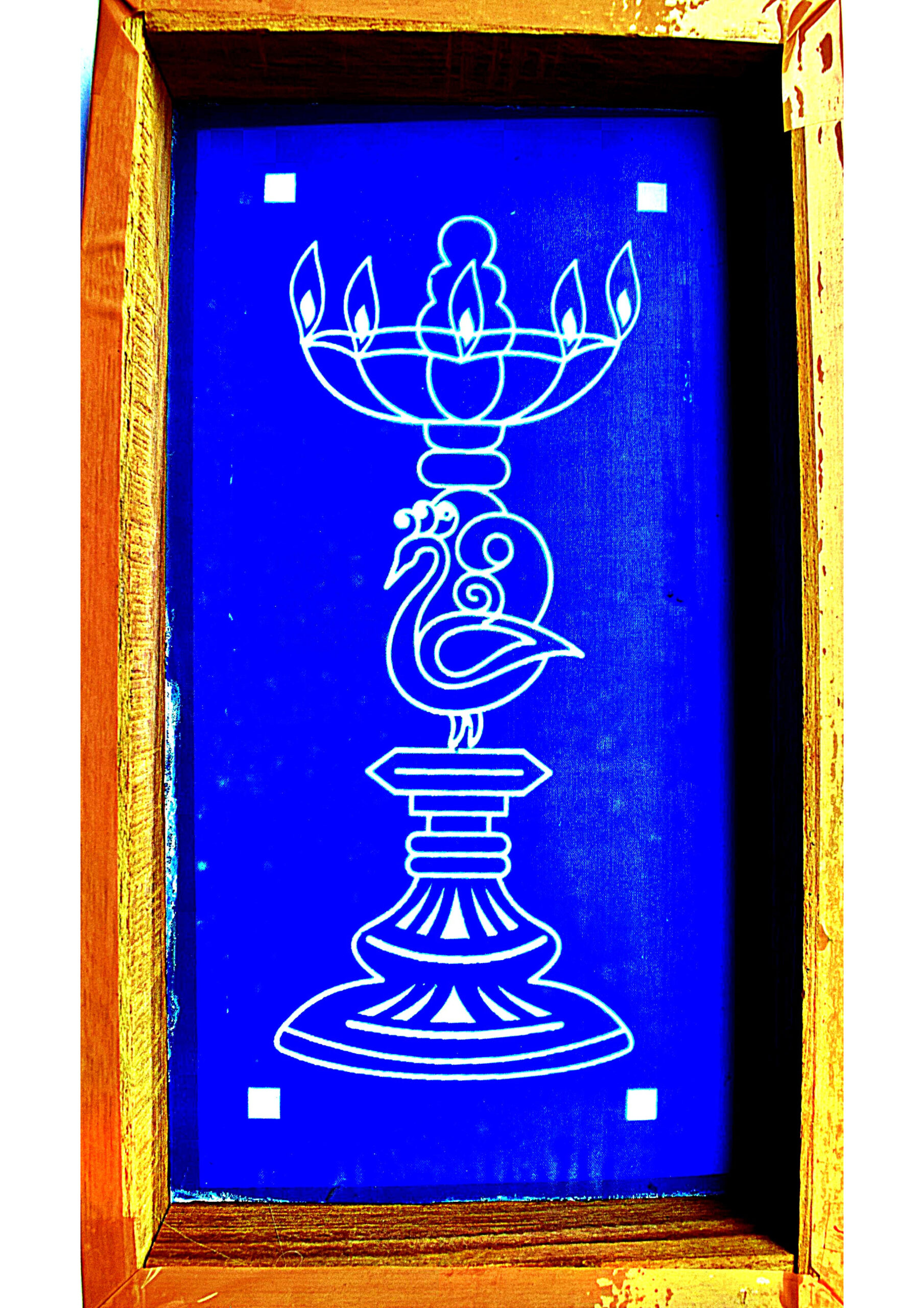 Lamp Rangoli Stencils