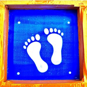 Laxmi Paduka Rangoli Stencils